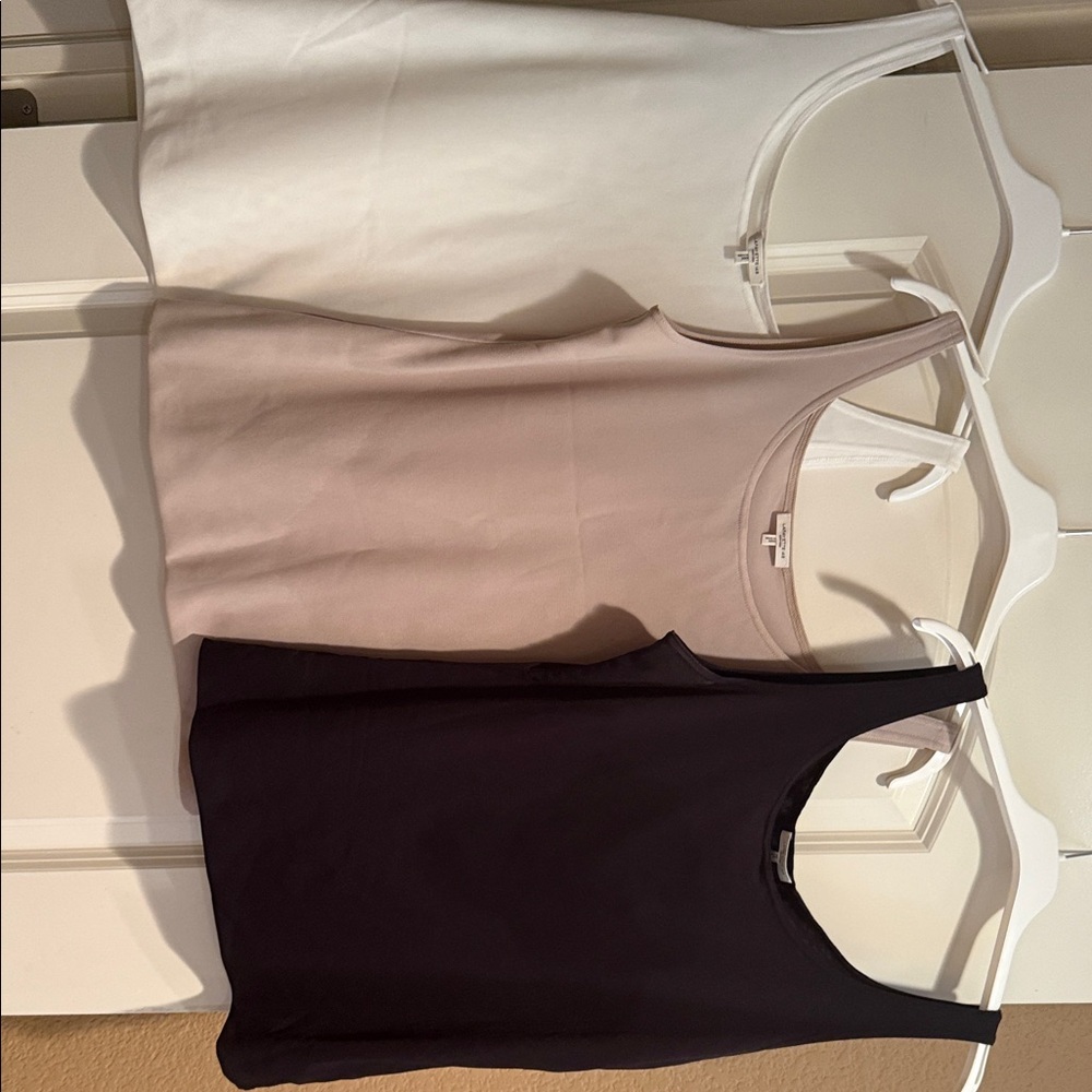 Lafayette 148 New York Women's Camisole Trio - White, Cream, Black